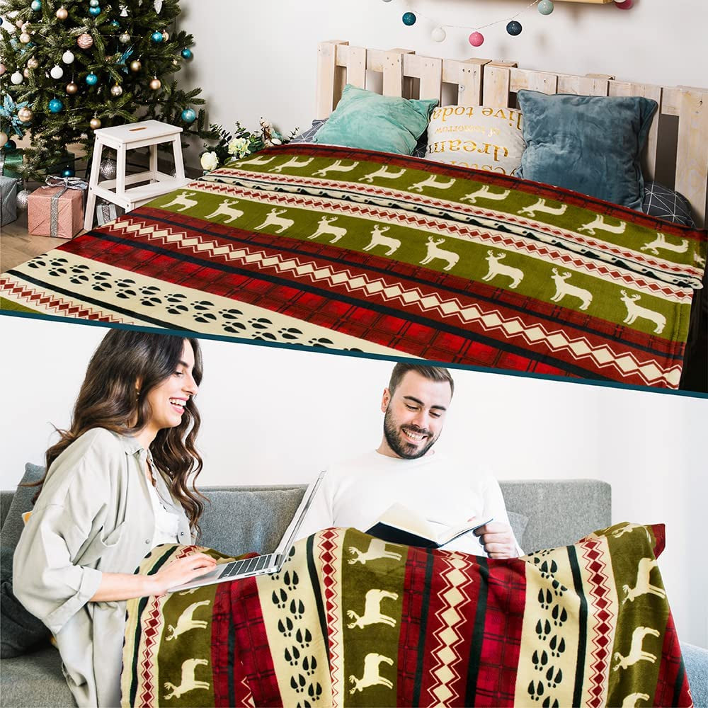 Fleece Christmas Throw Blanket