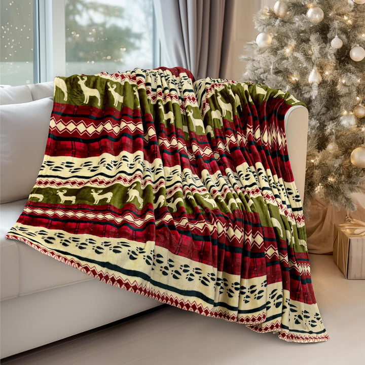 Fleece Christmas Throw Blanket