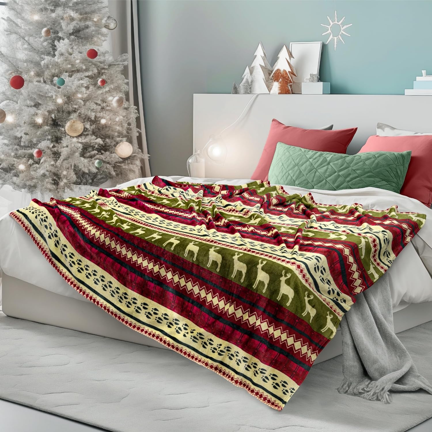 Fleece Christmas Throw Blanket