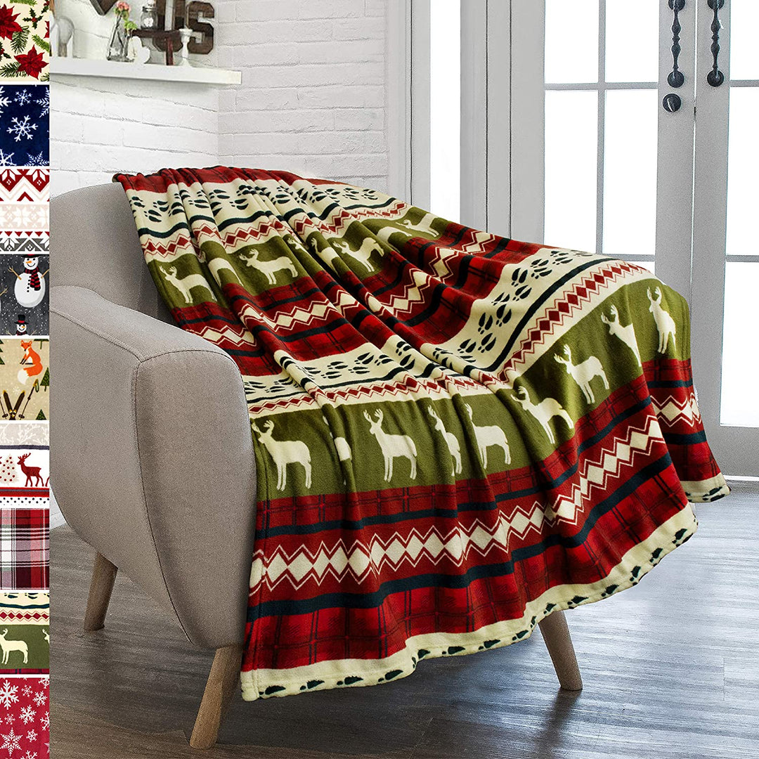 Fleece Christmas Throw Blanket